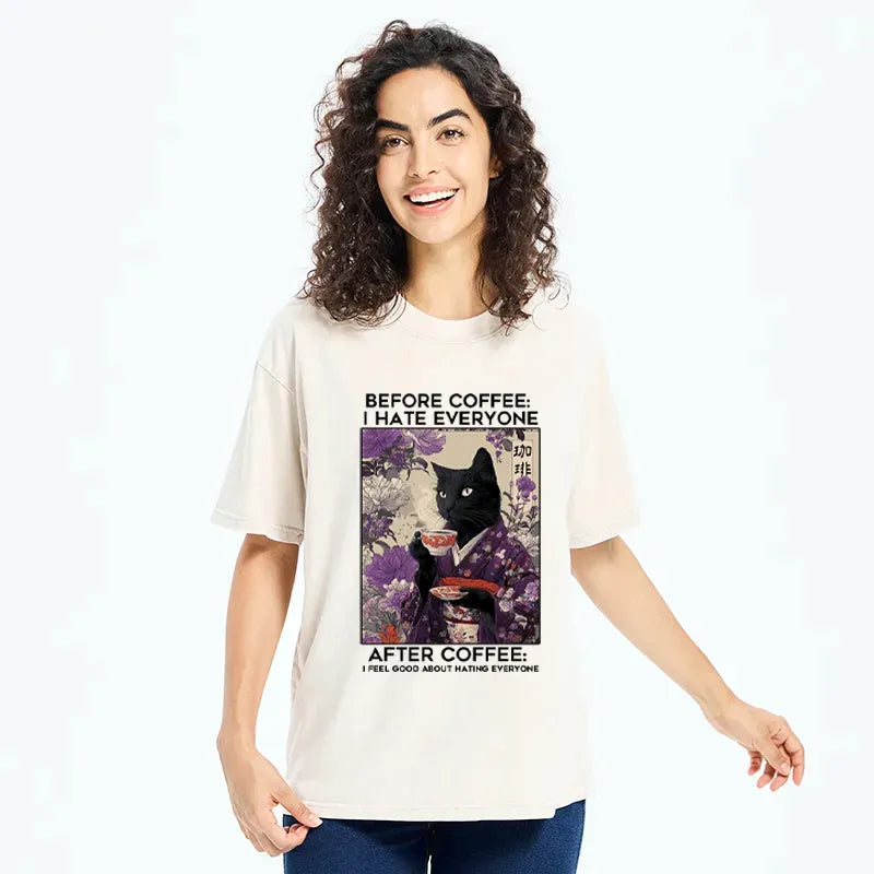Kyoto-Lion Coffee First, Humans Later Washed T-Shirt