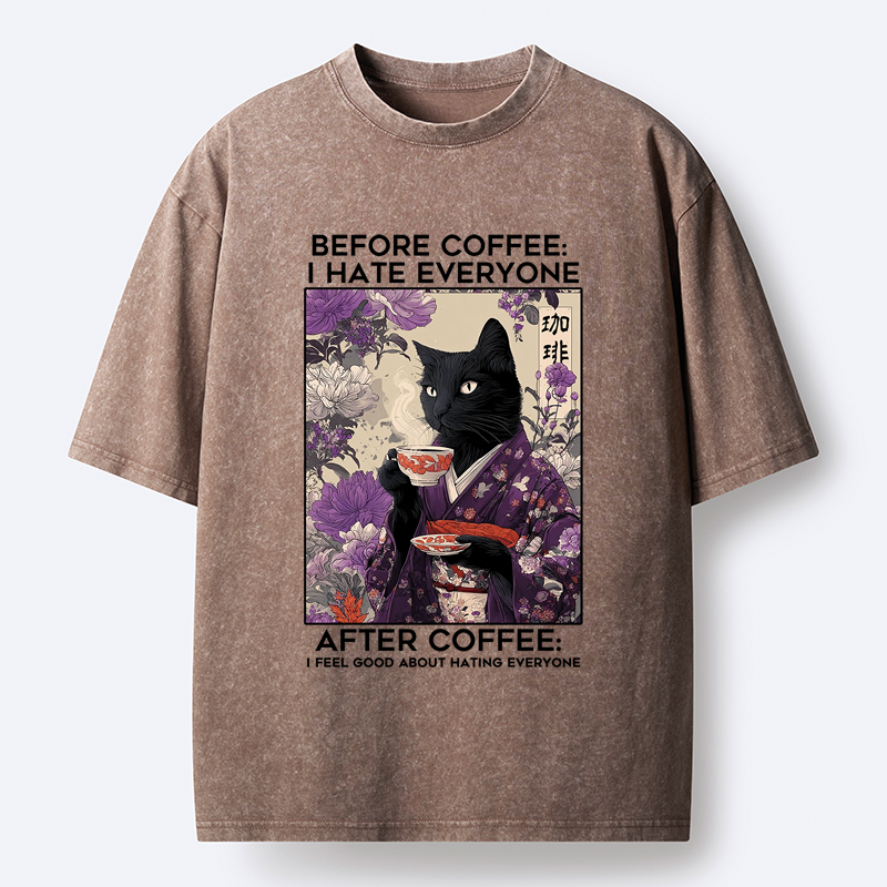 Kyoto-Lion Coffee First, Humans Later Washed T-Shirt