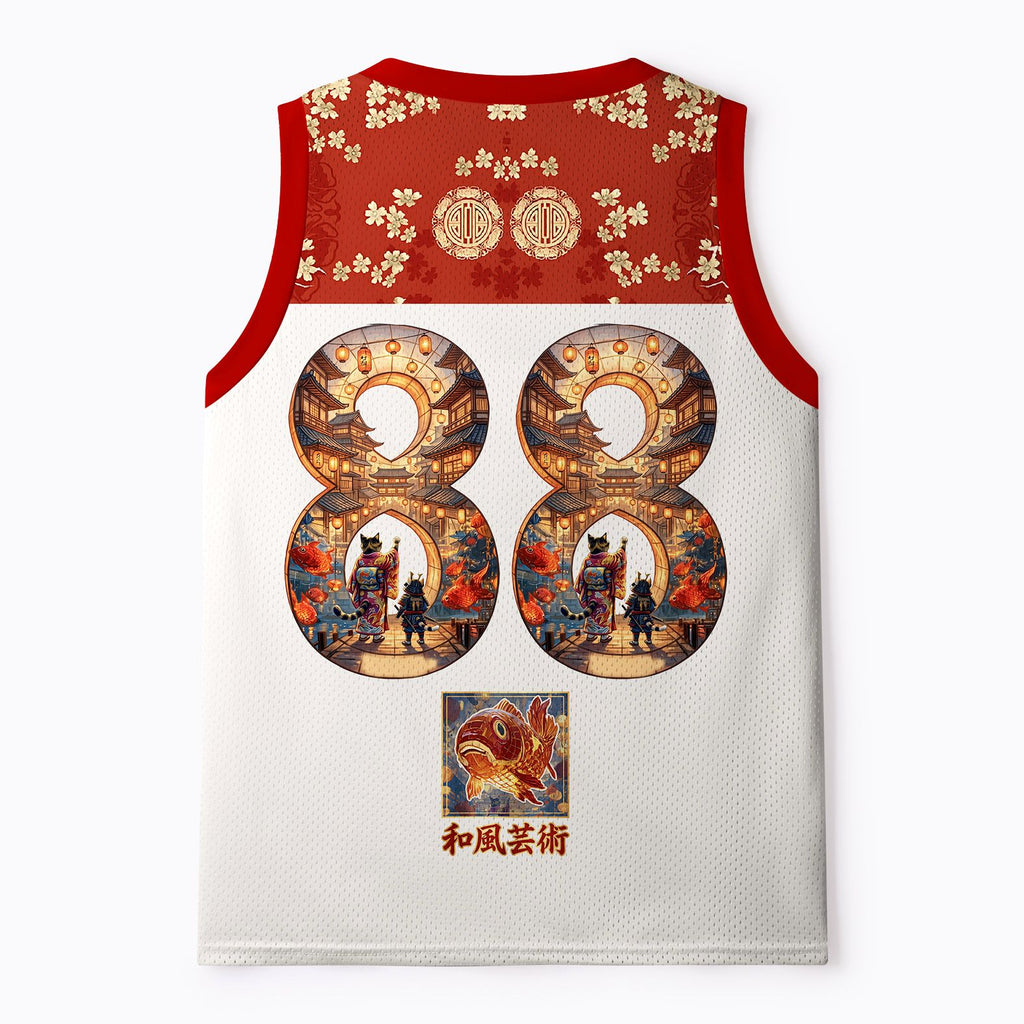 Vintage Ukiyo-e Koi Fish Tank Top