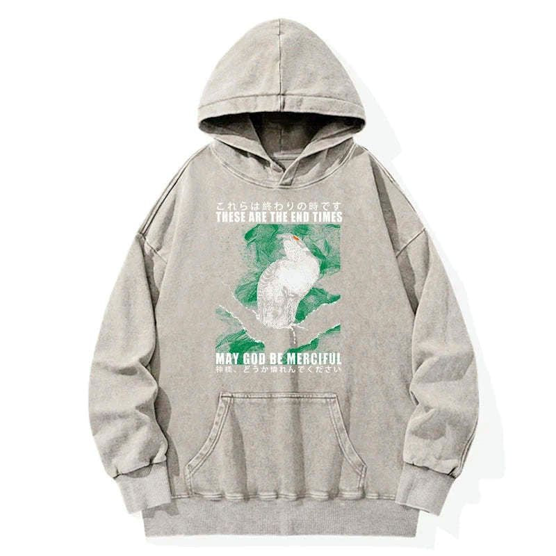 vintage japanese bird hoodie for daily wear