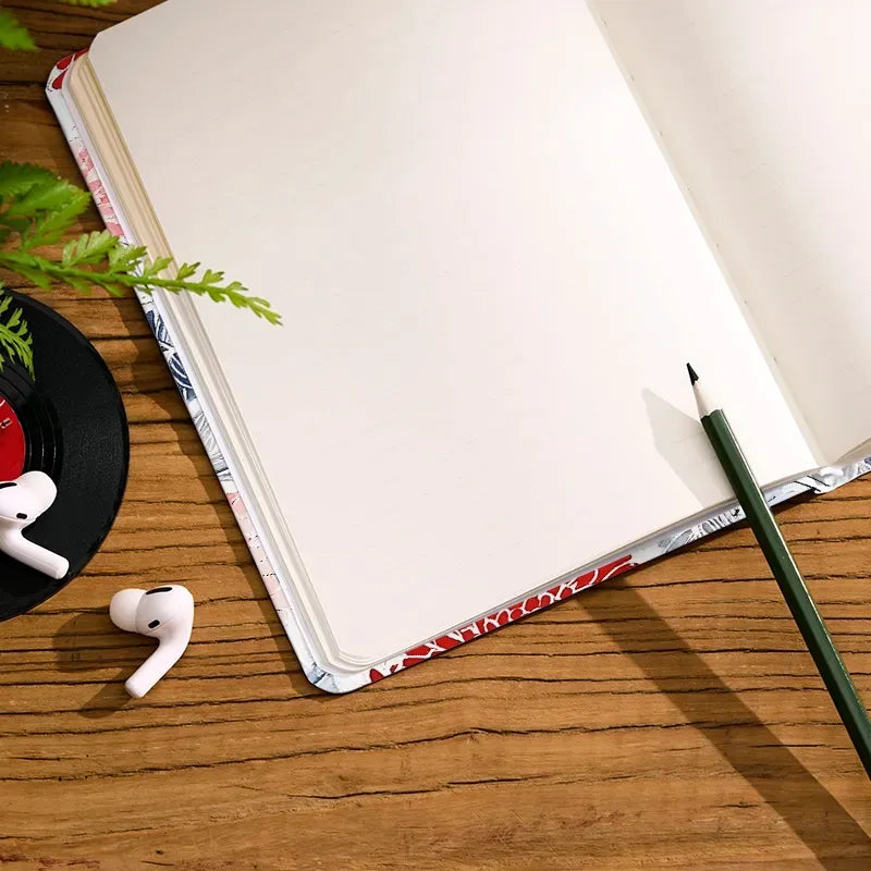 A5 ruled notebook with elastic closure