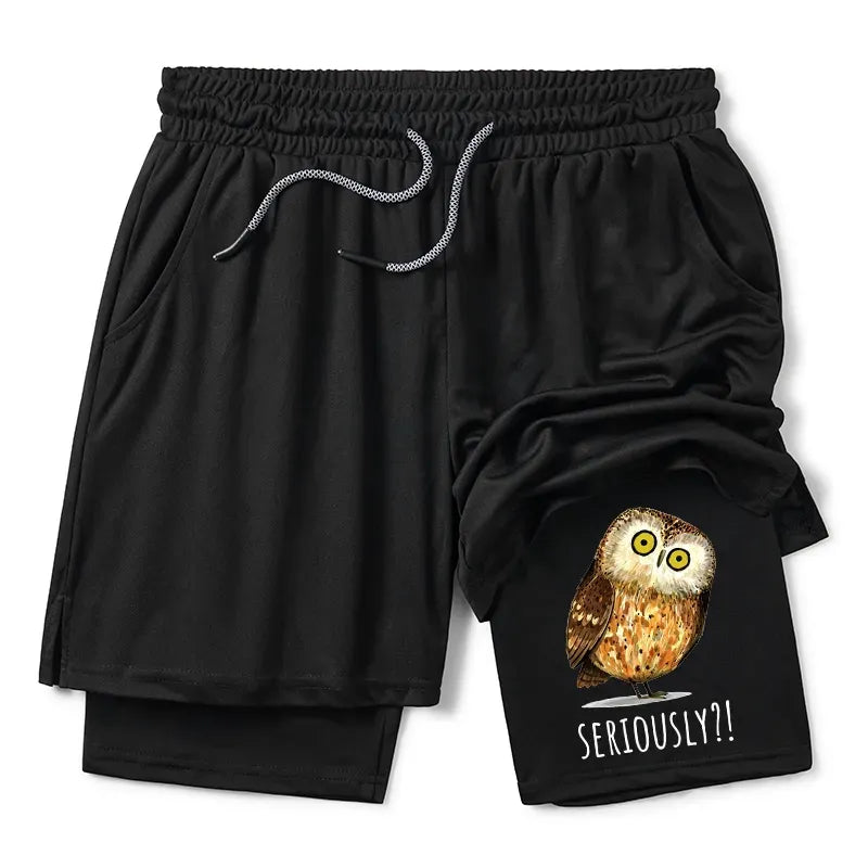 Japanese Owl Meme Training Shorts