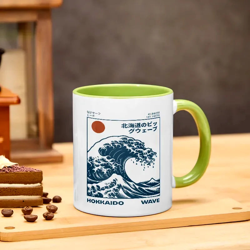 Kyoto-Lion Hokkaido Wave Japan Mug