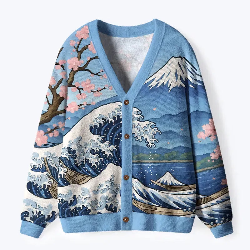 Mount Fuji Cardigan Sweater for Holiday