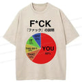 Kyoto-Lion Proportion Of Main Word Combination Washed T-Shirt