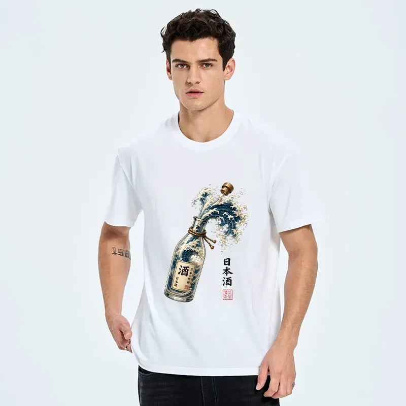 Ukiyo-e Ocean Wave Casual T-Shirt
