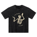 Kyoto-Lion Skeletons Feel No Pain Kids Washed T-Shirt