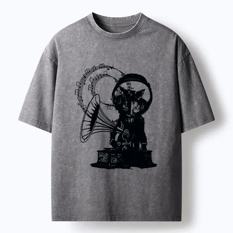 Vintage Cat Music T-Shirt