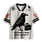 Kyoto-Lion Funny Work Crow Meme Mesh Jersey