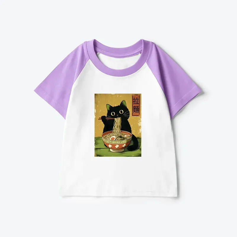 kids japanese cat raglan trendy