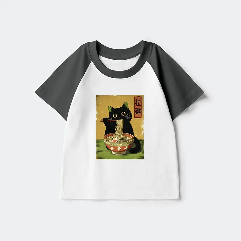 kids japanese cat raglan trendy