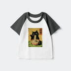kids japanese cat raglan trendy