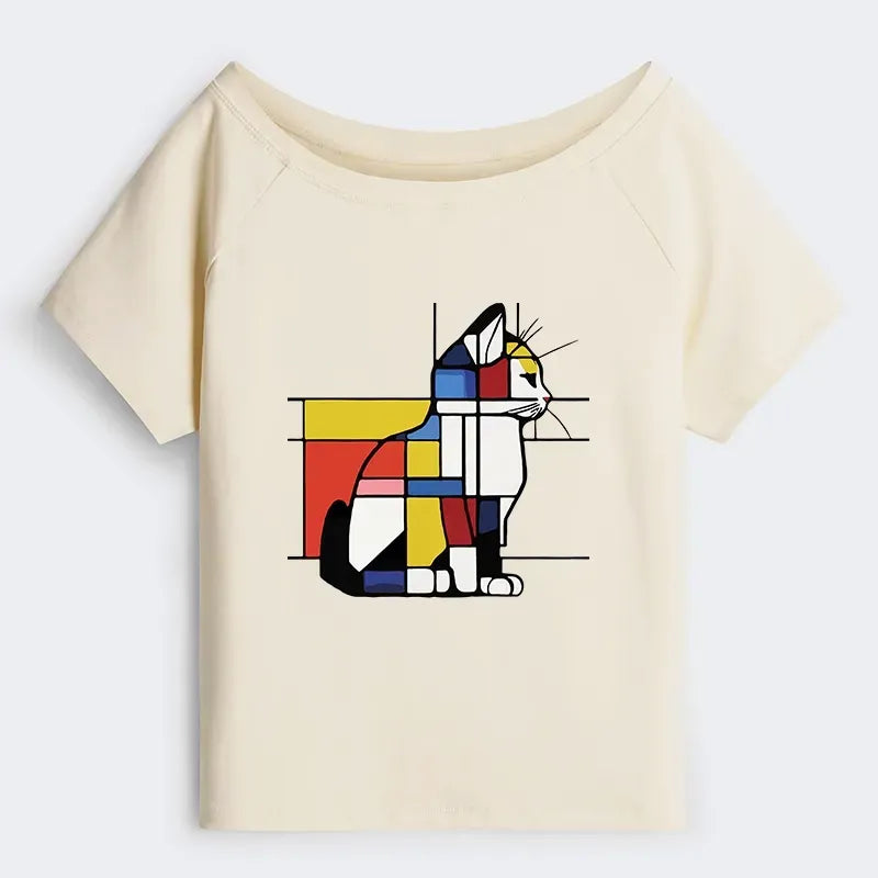 Kyoto Lion cat art shirt free shipping
