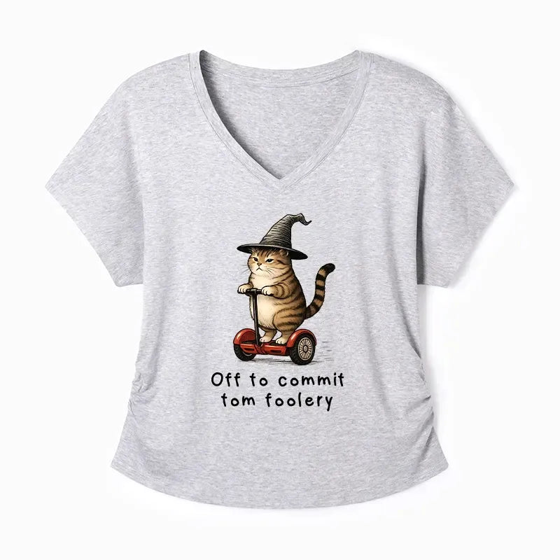 Japanese Orange Cat T-Shirt for Women