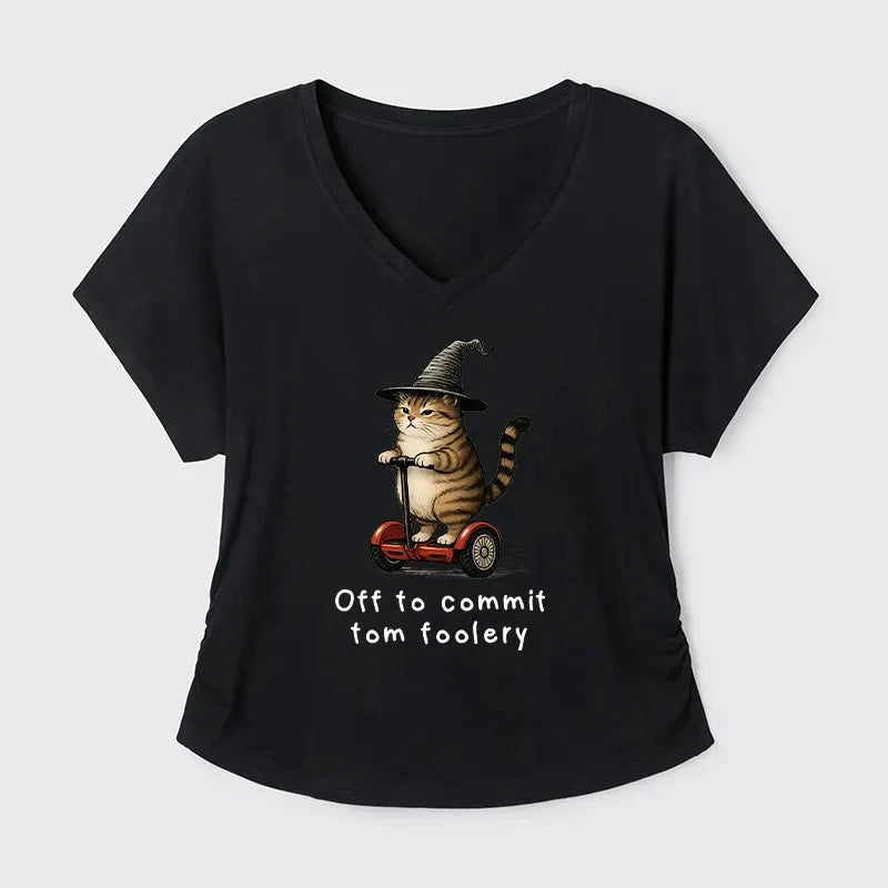 Japanese Orange Cat T-Shirt for Women