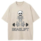 Kyoto-Lion Deadlift Funny Washed T-Shirt