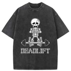 Kyoto-Lion Deadlift Funny Washed T-Shirt