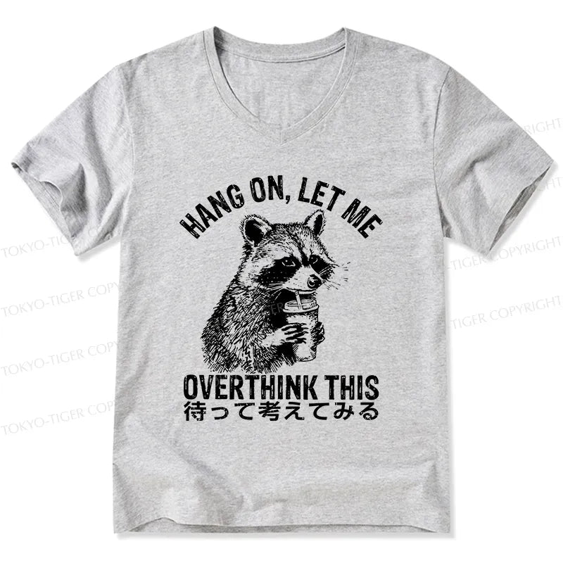 Kyoto-Lion Overthink Raccoon V-Neck Classic T-Shirt