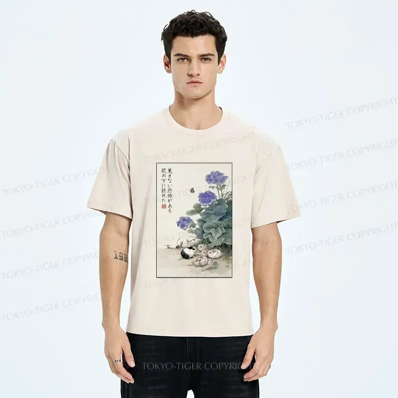 Kyoto Sakura Rabbit Washed Tee Free Shipping
