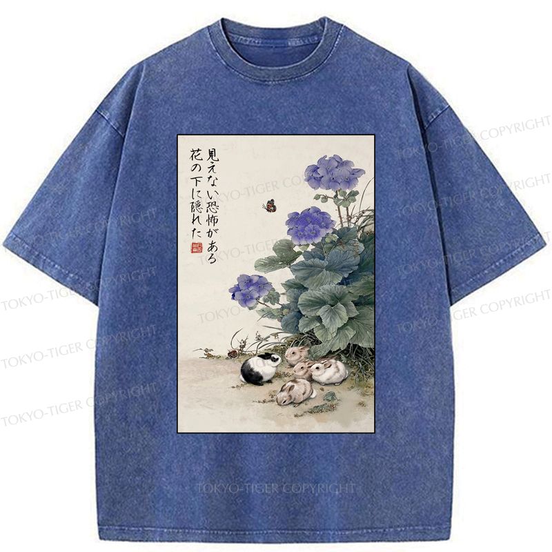 Kyoto Sakura Rabbit Washed Tee Free Shipping