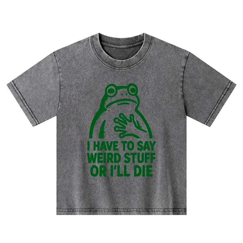 Kyoto-Lion Funny Frog Meme Kids T-Shirt