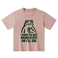 Kyoto-Lion Weird Frog Funny Meme Kids Washed T-Shirt