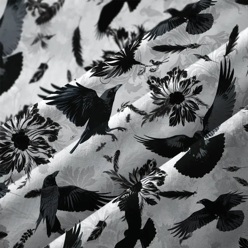 Crows Amongst Blossoms Hawaiian Shirt for Beach