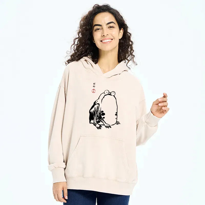 japanese grumpy frog hoodie for sale
