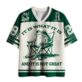 Kyoto-Lion 'It Is What It Is' Resigned Frog Mesh Jersey