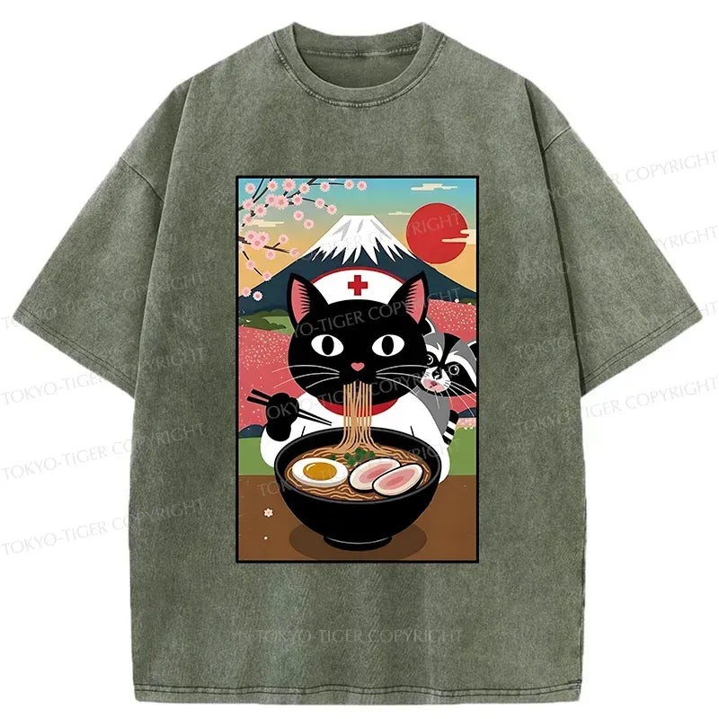 Kyoto Cat Ramen T-Shirt Gift Idea