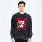Japanese Kitsune Mask Sweatshirt for Daily Wear