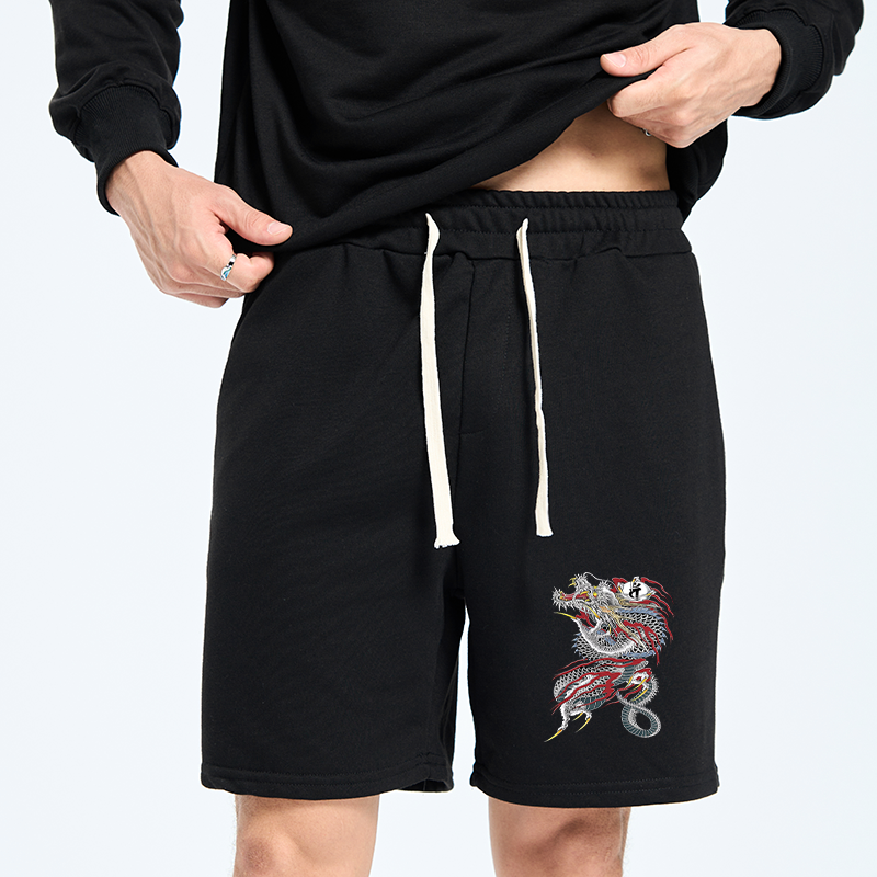 Japanese Dragon Unisex Shorts for Summer