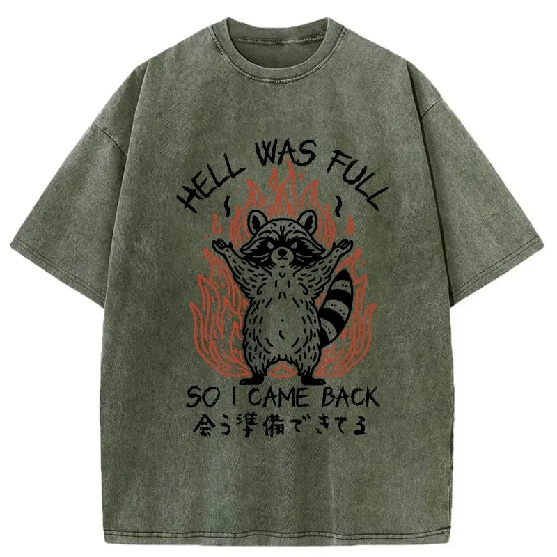 Kyoto Lion hell was full washed t-shirt