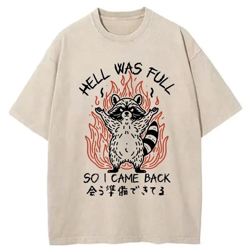 Kyoto Lion hell was full washed t-shirt