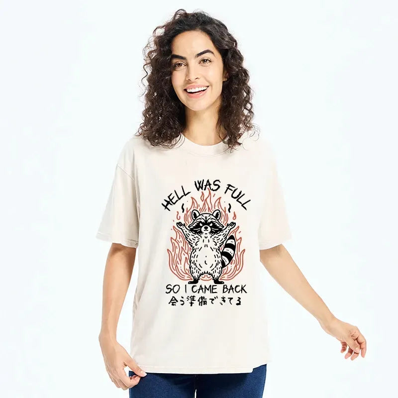 Kyoto Lion hell was full washed t-shirt