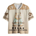 Kyoto-Lion Zen Capybara Fun Mesh Jersey