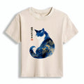 Japanese Retro Cat T-Shirt for Women