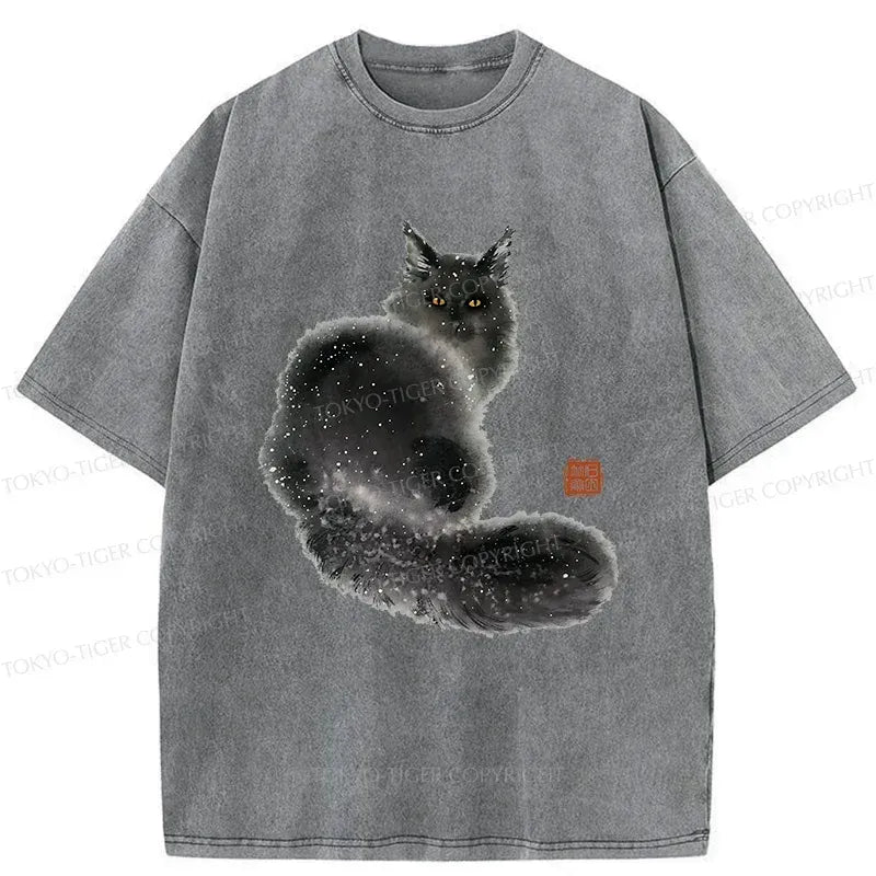 Vintage Ukiyo-e Cat T-Shirt for Streetwear