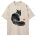 Vintage Ukiyo-e Cat T-Shirt for Streetwear