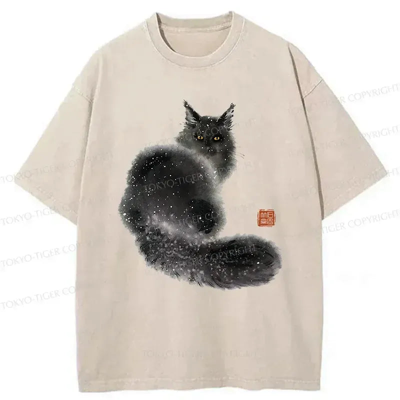 Vintage Ukiyo-e Cat T-Shirt for Streetwear