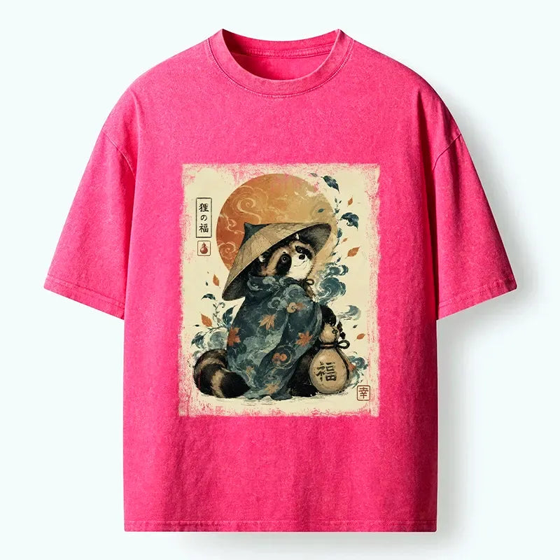 Unisex Cotton Ukiyo-e T-Shirt for Summer
