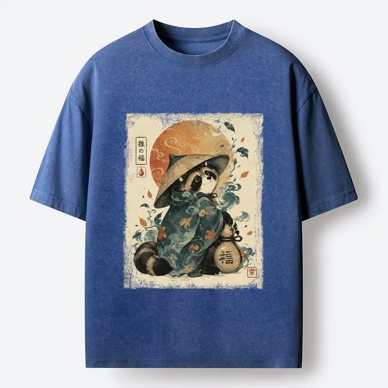 Unisex Cotton Ukiyo-e T-Shirt for Summer