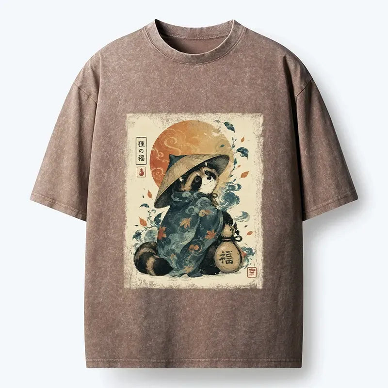 Unisex Cotton Ukiyo-e T-Shirt for Summer