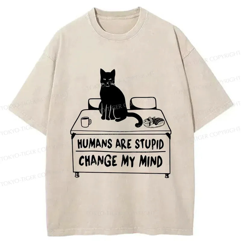 Cat theory washed t-shirt on sale
