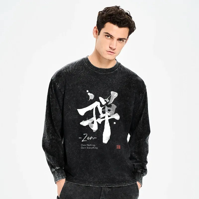 Japanese Washed Long Sleeve T-Shirt