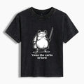 Kyoto-Lion Funny Fat Samurai Frog Women's Washed T-shirt