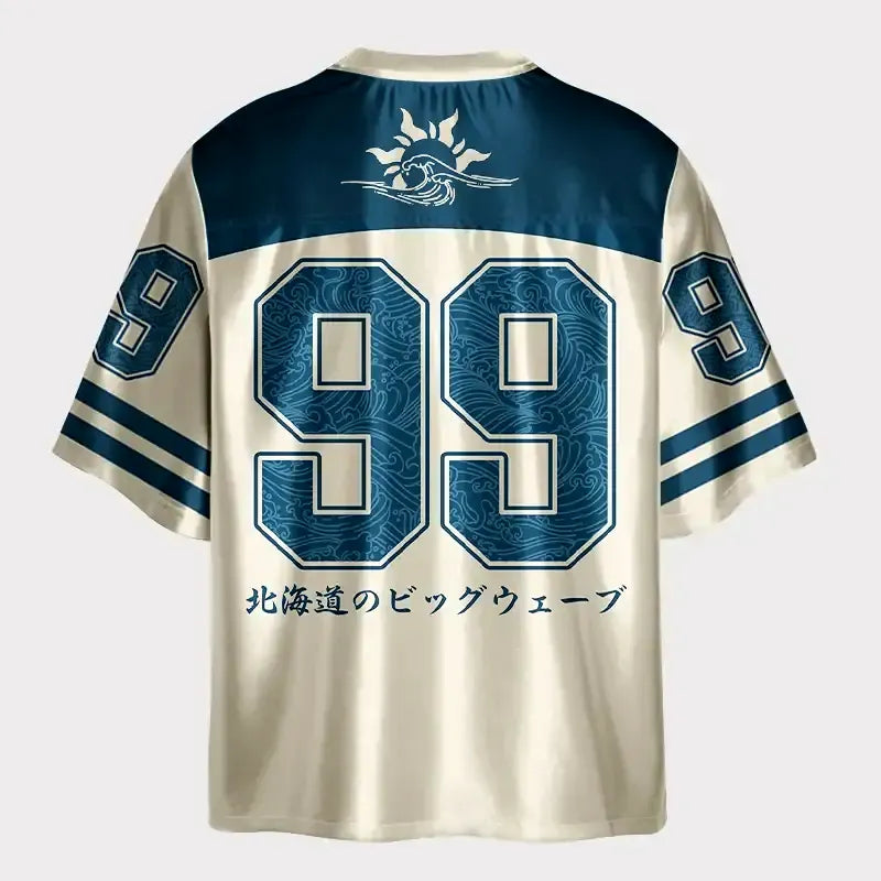 Hokkaido Wave Glossy Jersey for Summer