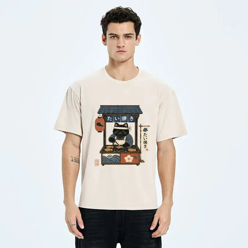 Kyoto Street Style Cat T-Shirt Trendy