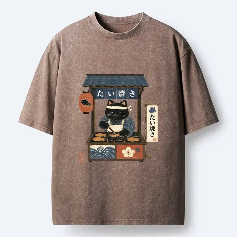 Kyoto Street Style Cat T-Shirt Trendy