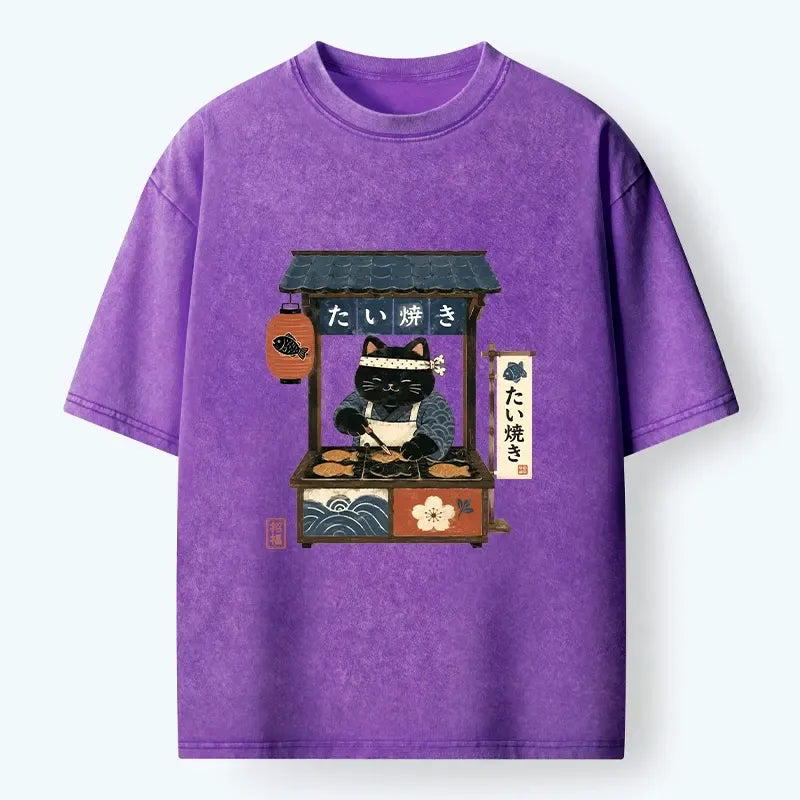 Kyoto Street Style Cat T-Shirt Trendy